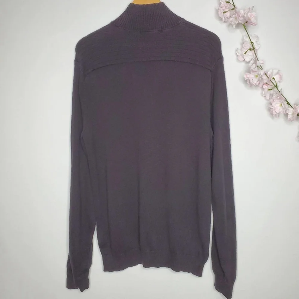 Calvin Klein Jeans Quarter Zip Pullover Sweater Gray Size Large